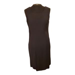Black fully lined sheath dress, size 14P, black